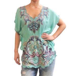Flying Tomato Blouse- Embroidered Floral